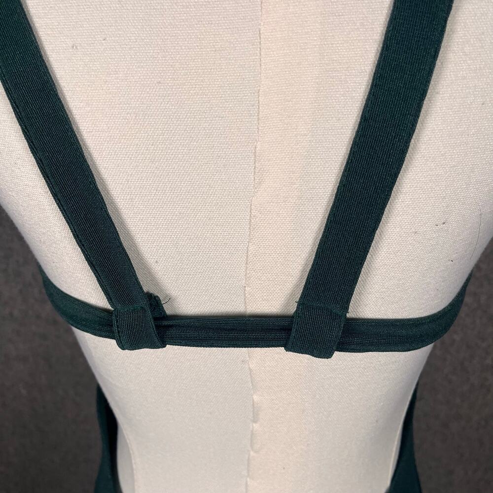 True Vintage Sexy Emerald Green Mini Dress Built-In Bra Womens Sz XS Whimsygoth - Picture 10 of 13